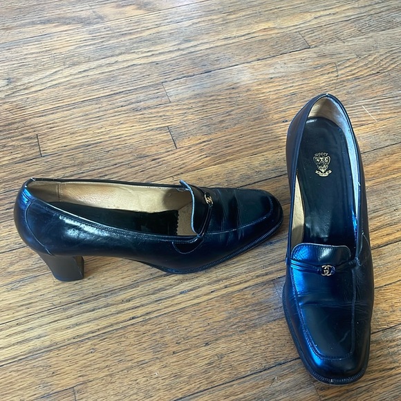 Gucci Black Leather Heels - Picture 1 of 6